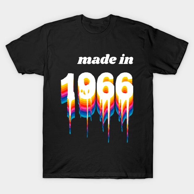 Made in 1966 Year Liquid Retro Vintage T-Shirt by Liquids